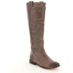 Frye Paige Tall Riding Boots - Gray Leather